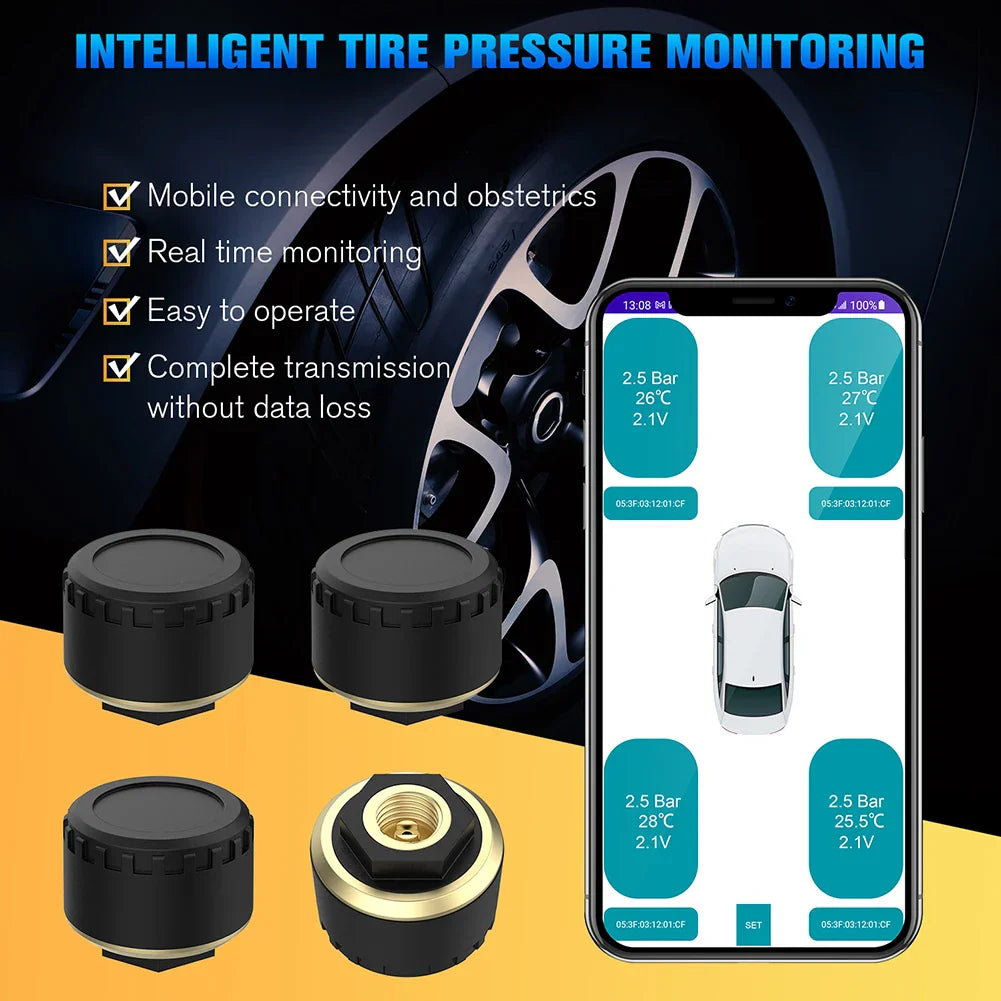 Car TPMS Tire Pressure Monitoring System Bluetooth 5.0