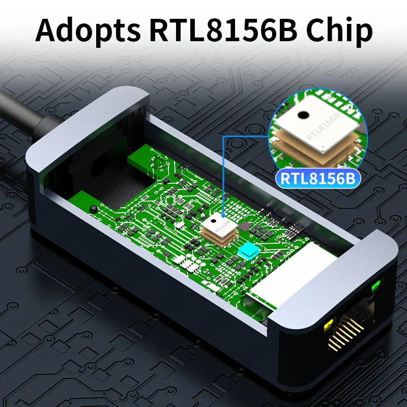 LIANGUO 2500Mbps Ethernet Adapter USB 3.0 Type-C To