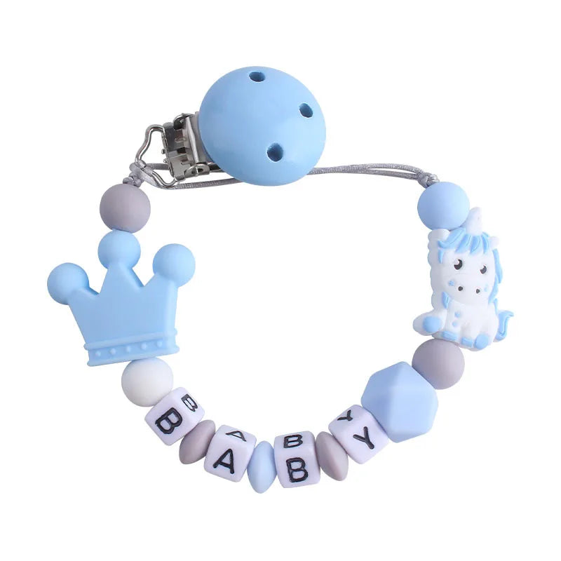 Personalized Name Handmade Silicone Baby Beech Dummy Pacifier
