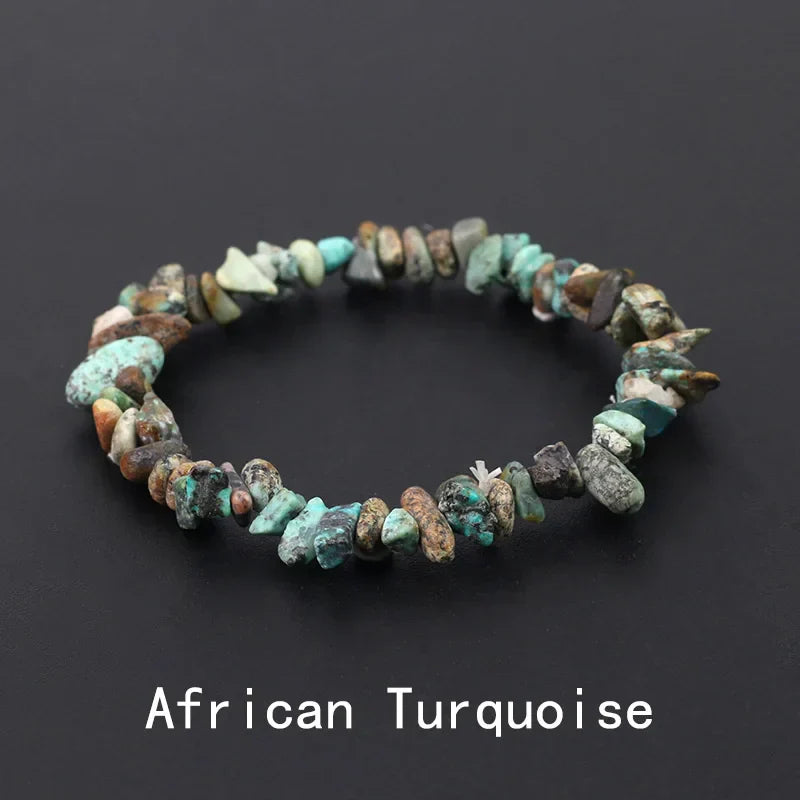 Natural Crystal Gemstone Irregular Energy Stone Bracelet Beads