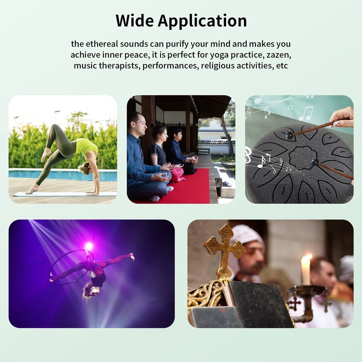 6-Inch Steel Tongue Drum 11 Notes Handpan Drum