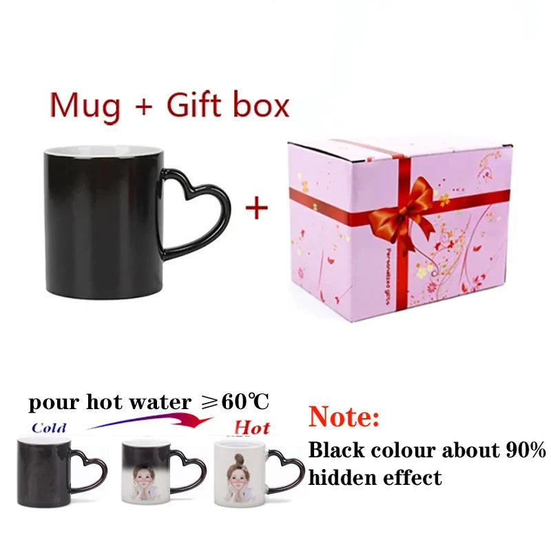 Personalised Magic Mugs Custom Colour Changing Cup Heat