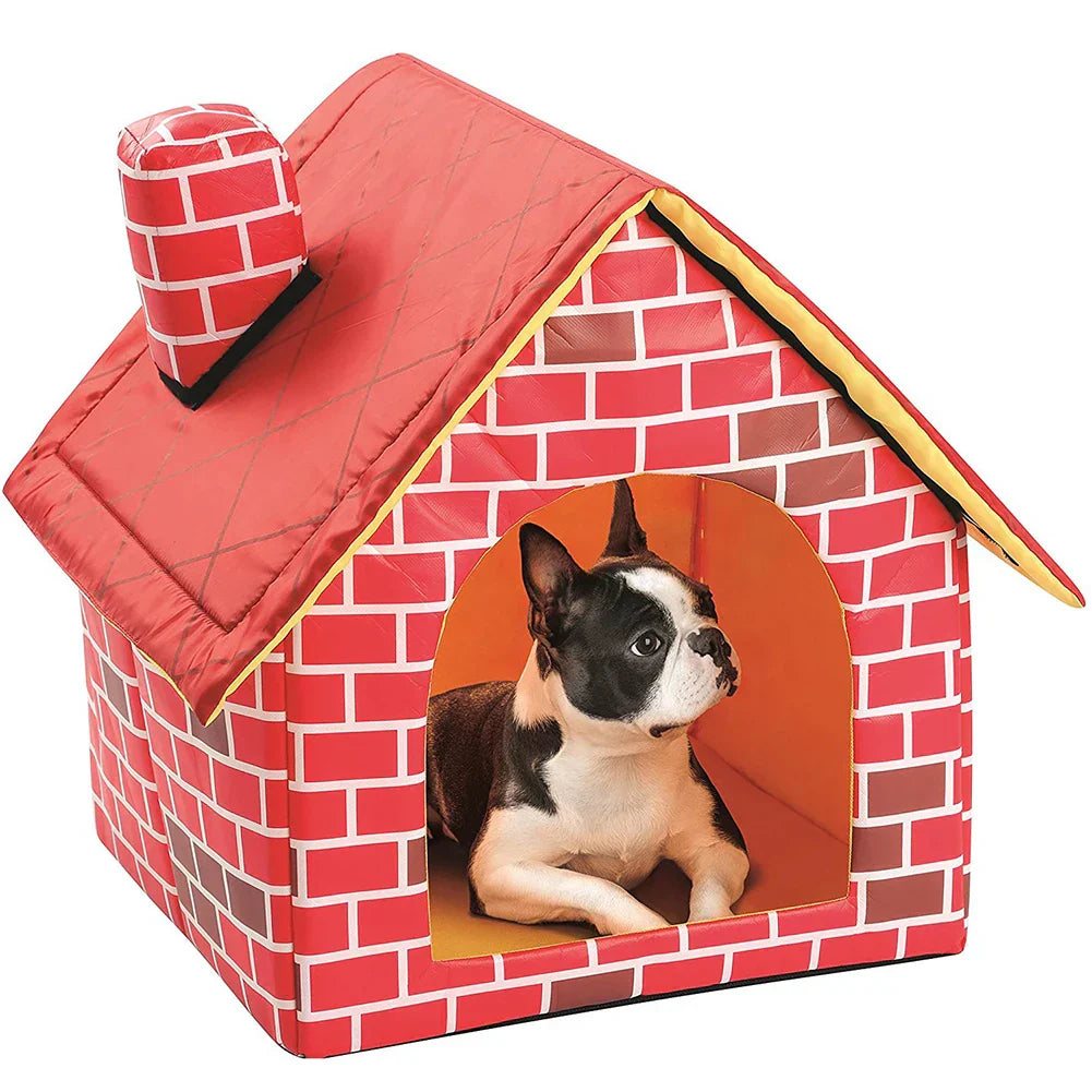 Foldable Kennel Small Dog Cat Kennel Portable Brick