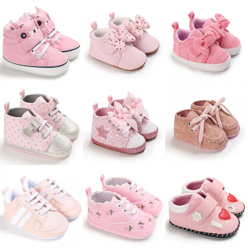 Pink Baby Shoes Princess Fashion Sneakers Infant Toddler
