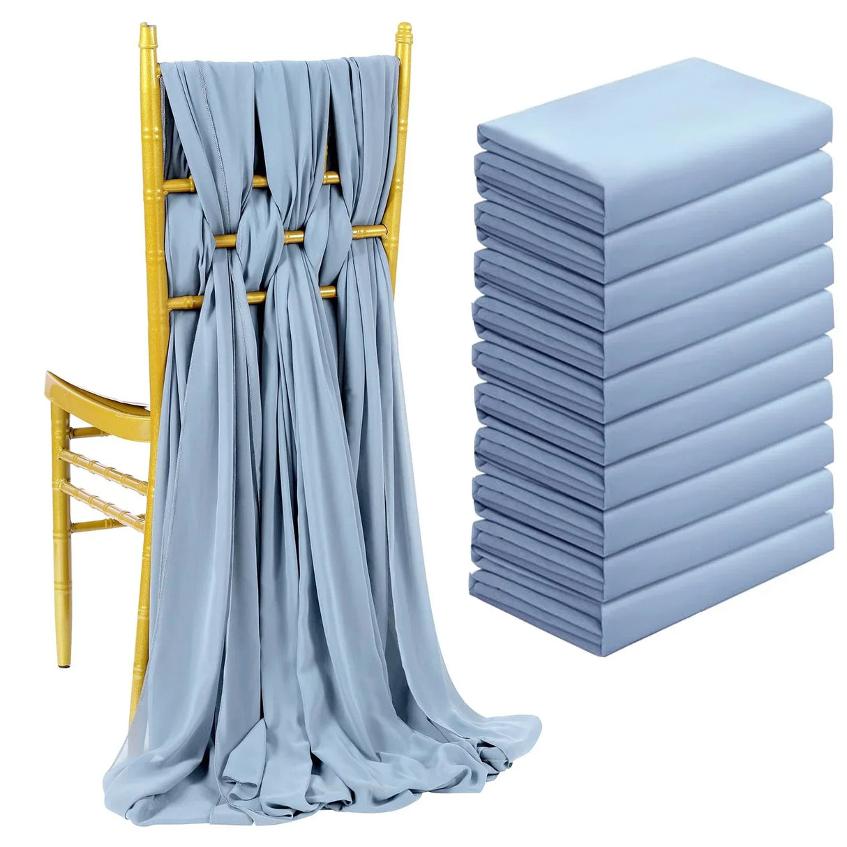 10pcs Wedding Chair Decors Chiffon Chair Sashes Wedding