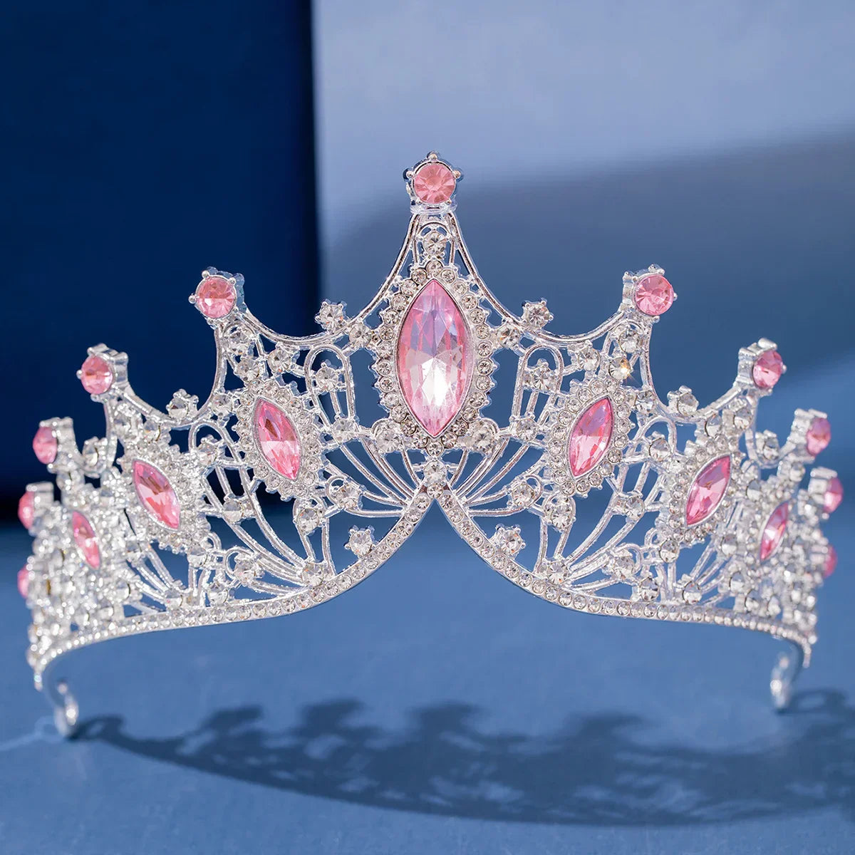 Pink Crystal Tiaras And Crowns Rhinestone Prom Diadem