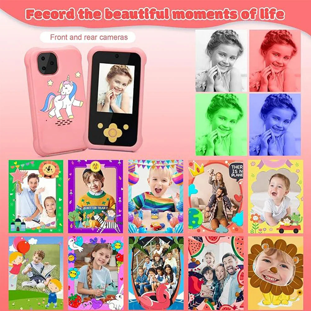 Kids Smart Phone 1080P Digital Dual Lens Selfie