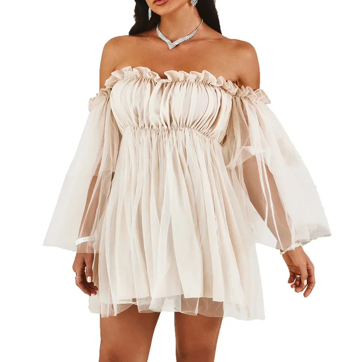 European and American fashion womens new straight neck