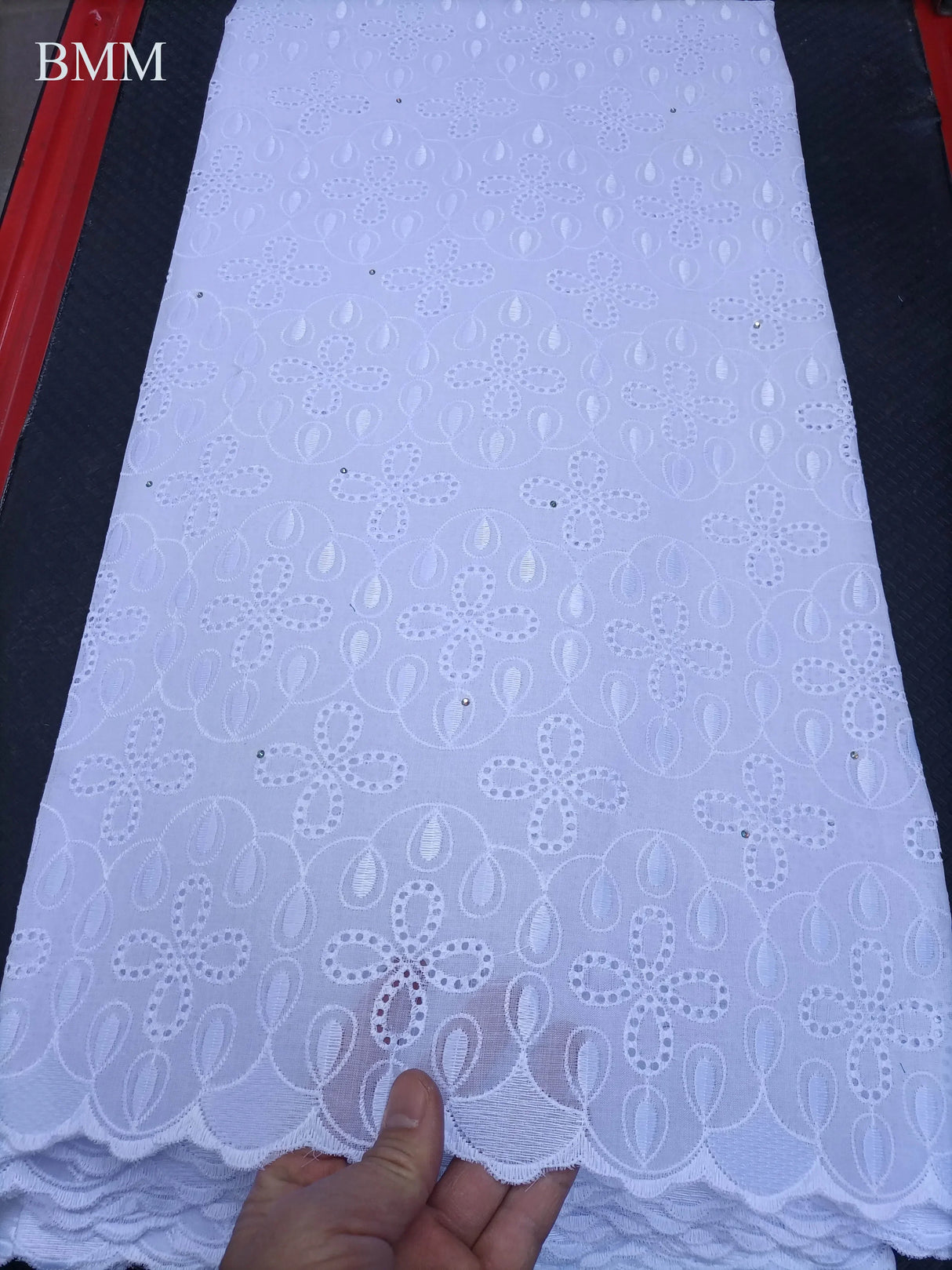 white lace fabric 5 yards nigerian lace fabric