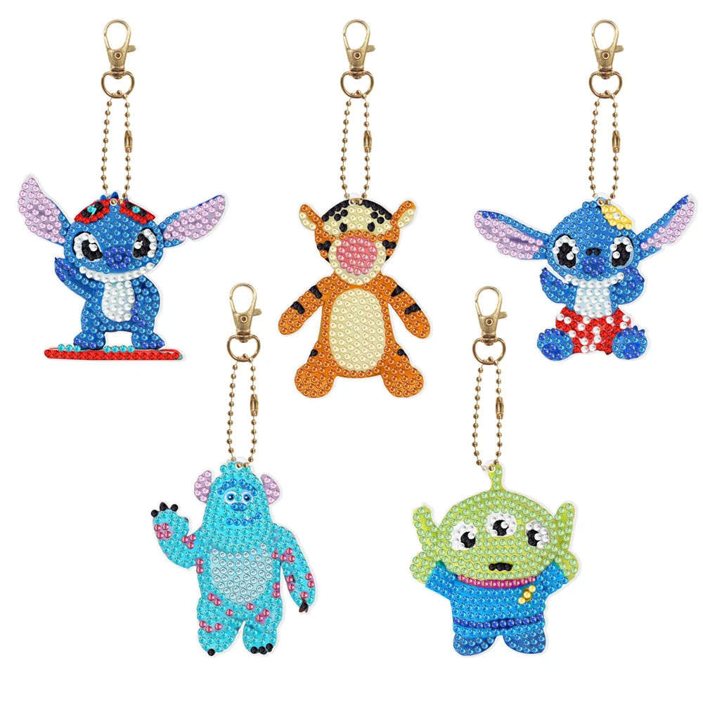 Disney animal key DIY Diamond Painting Keychain Embroidery