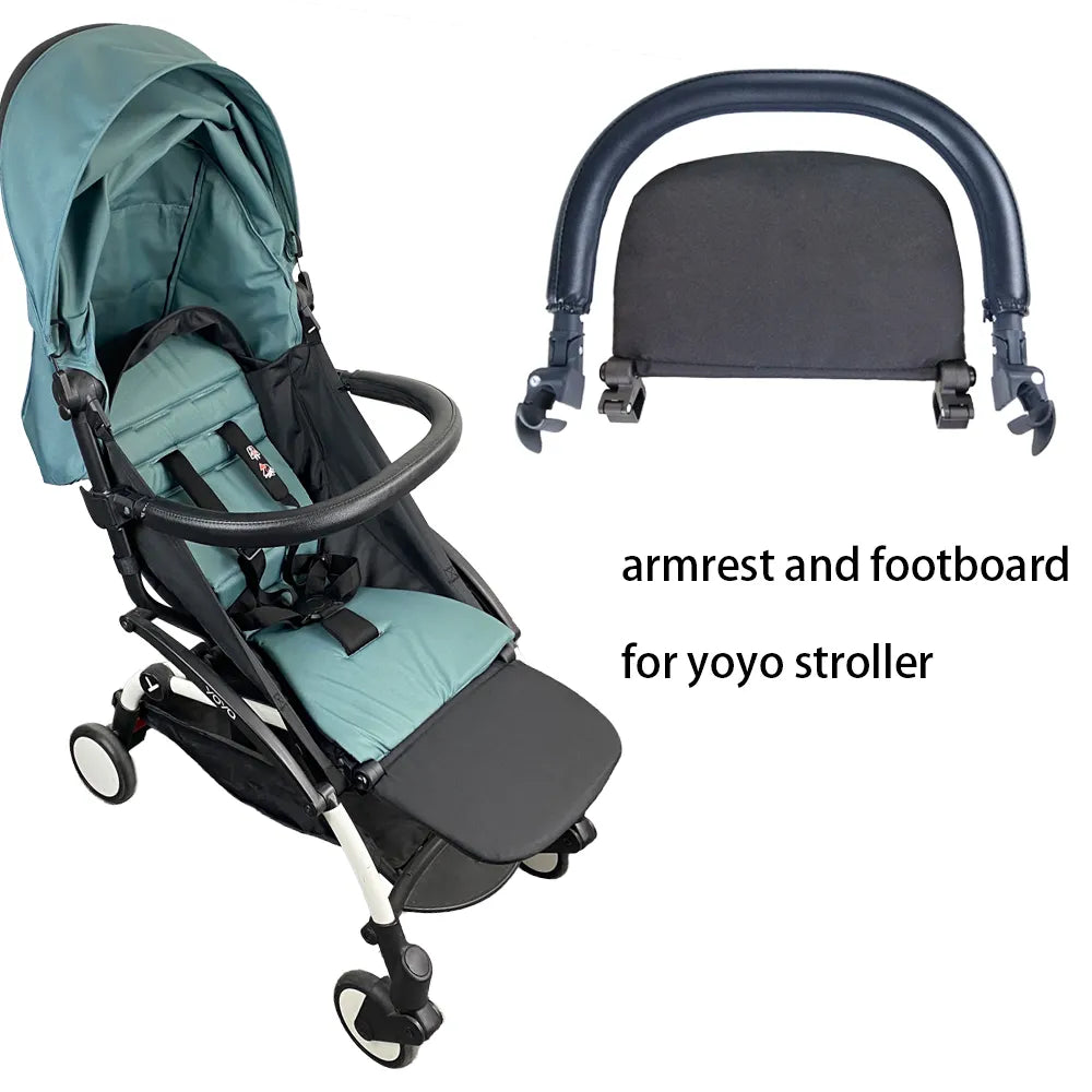 Baby Stroller Footboard & Leather Cloth Material Handle
