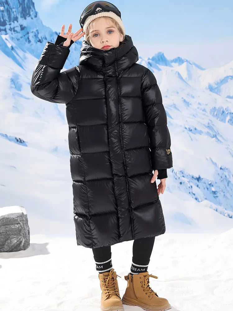Girls Boys Down Jacket Long Ultra Thick Parkas