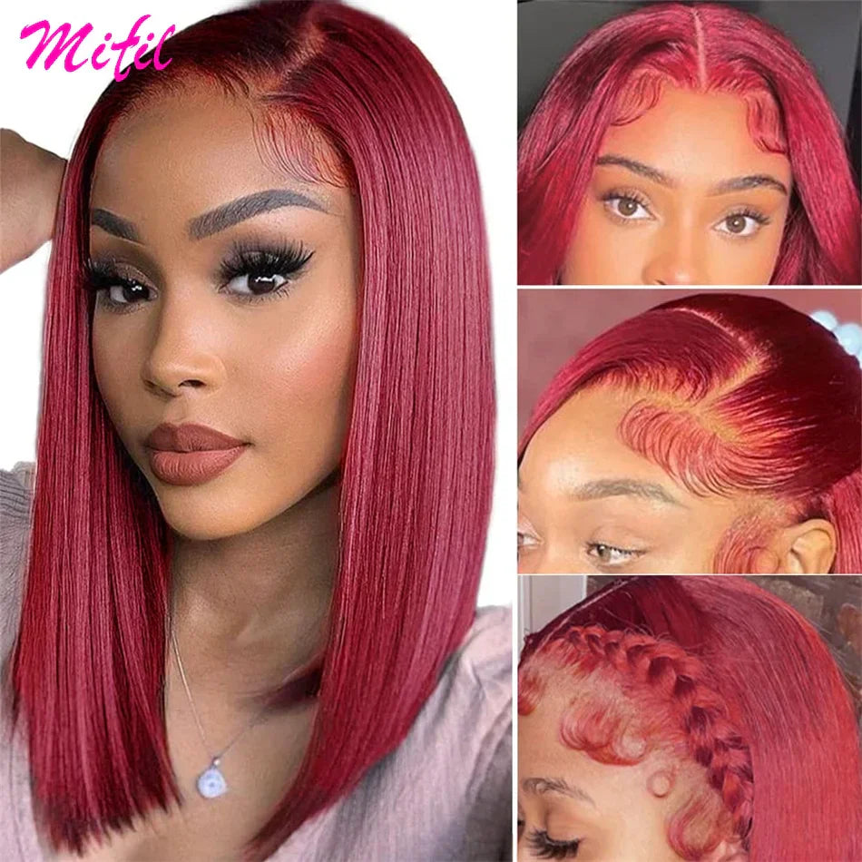 Highlight Short Bob Wig Bone Straight Chocolate Brown