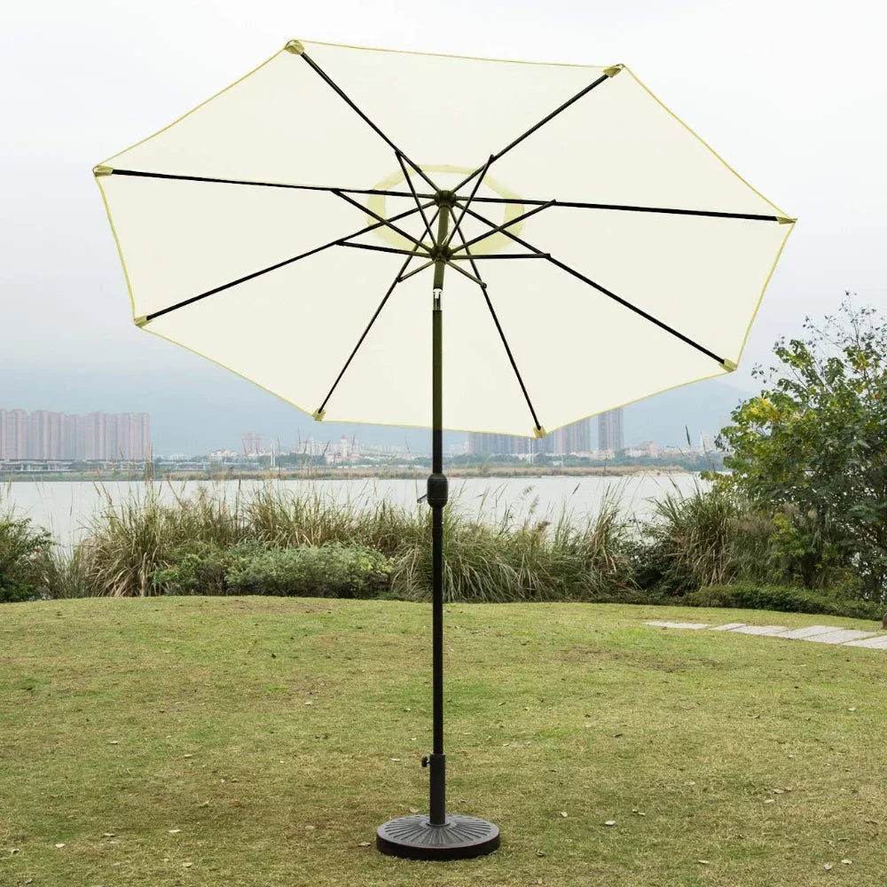 9' Patio Umbrella Outdoor Table Umbrella with 8