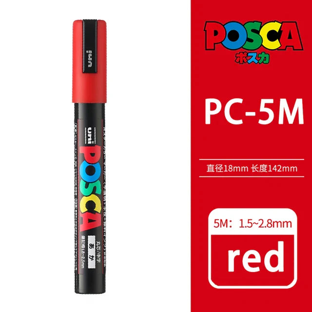 39 Colors Uni Posca PC-5M Paint Marker,1.8-2.5mm Medium