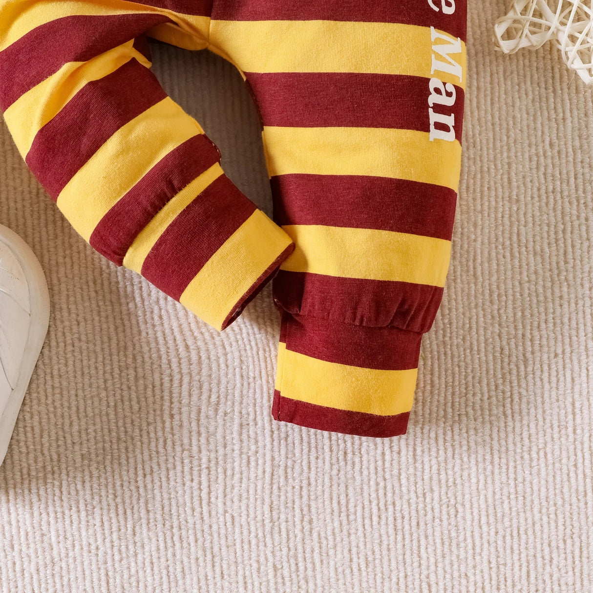 Children's Long-sleeved Hoodie Suit Top Striped Pants Crawling