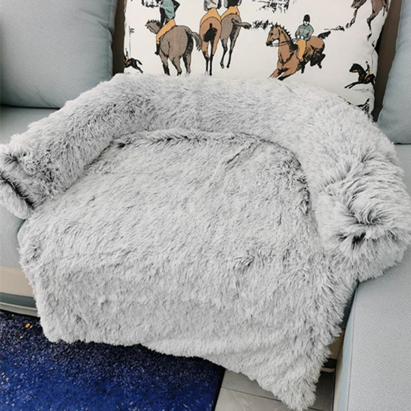 Calming Dog Bed Plush Dog Mat For Furniture