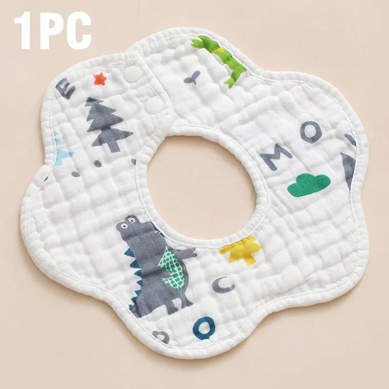 5PCS Baby Bath Towel 100% Cotton 6 Layers
