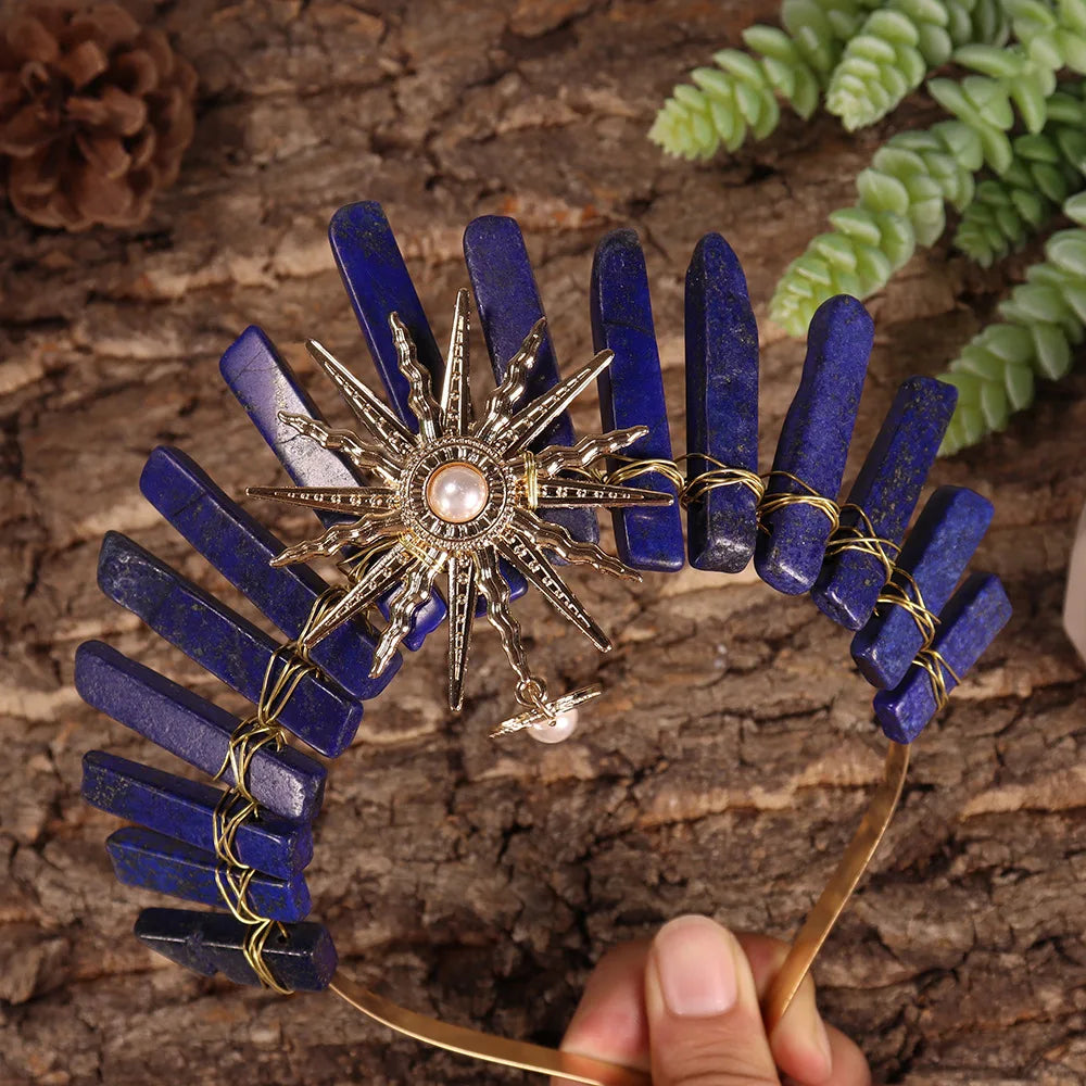 Raw crystal crown The sun goddess crystal Tiaras