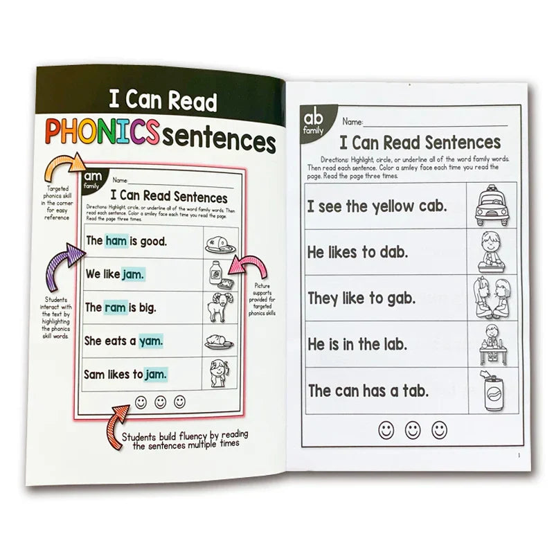 113 P English Phonics sentence Practice Book I