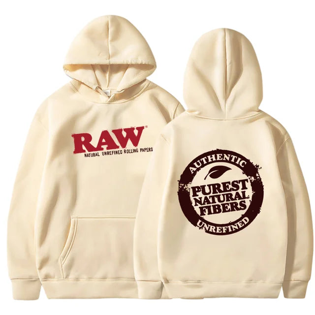 RAW Fashion Hoodie Men's Sweatshirt Polar Fleece Hooded