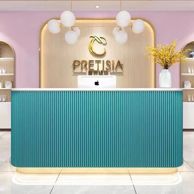 Modern Simple Reception Desk Proffesional Light Luxury Institute