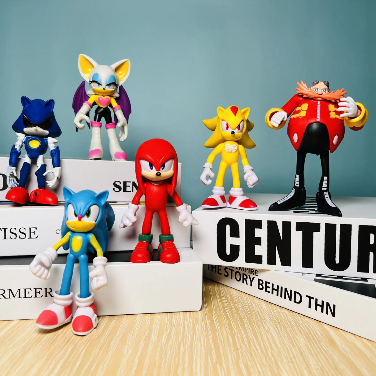6pcs Set 11cm Cute Sonic PVC Character Toy