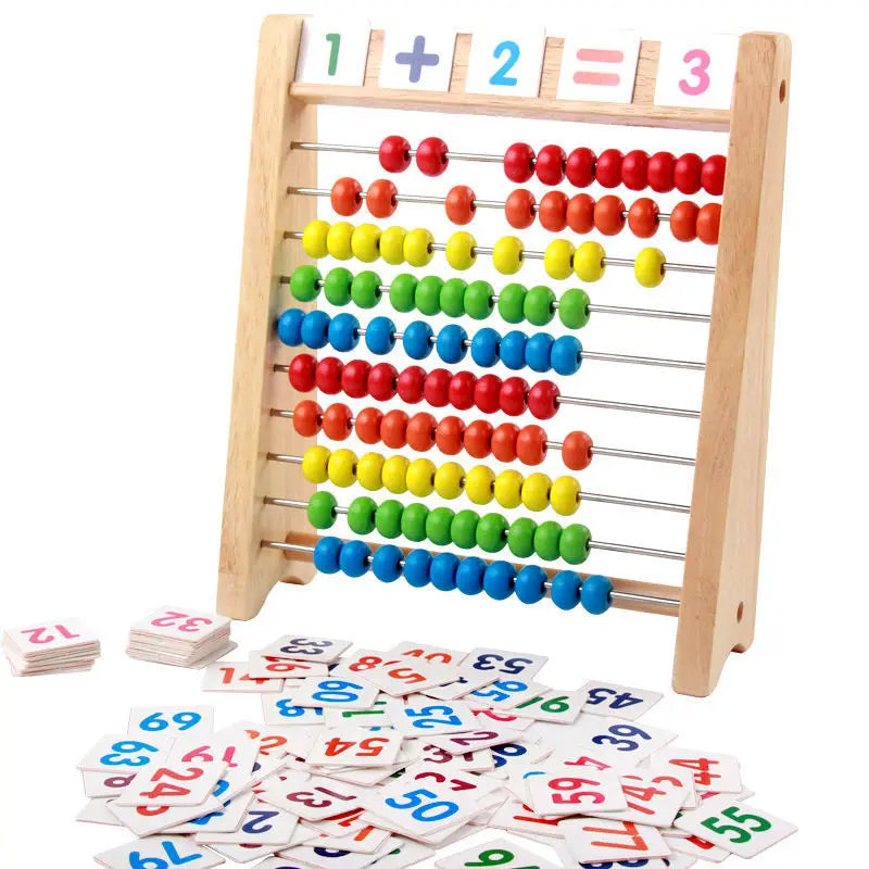 Classic Wooden Educational Counting Toy 100 Beads Preschool