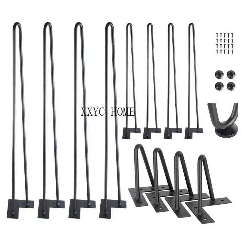 LWZH Heavy Duty Satin Black Hairpin Legs 4PCS
