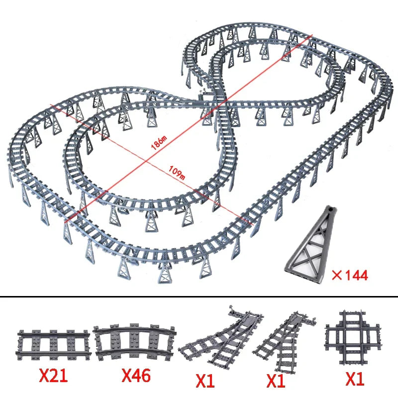 NEW City Trains Flexible Tracks Soft Straight Curved
