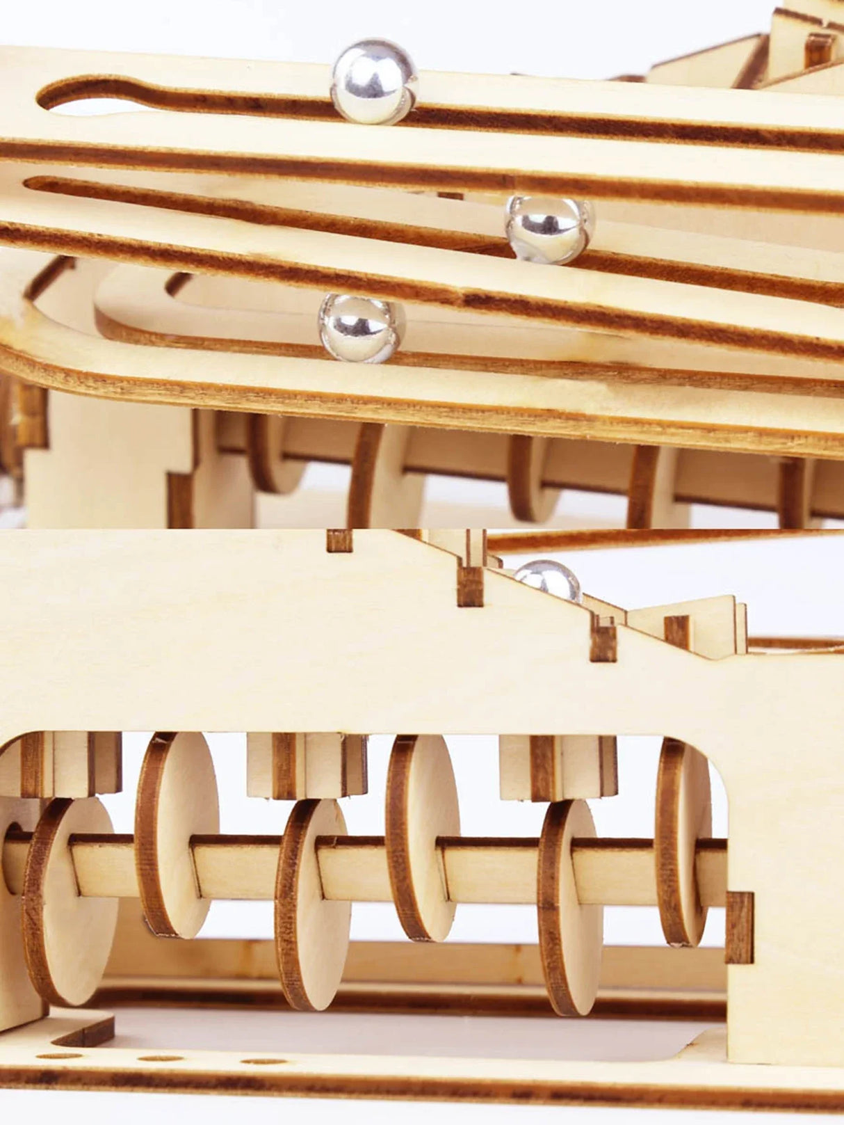 Spiral Marble Run 3D Wooden Puzzles for Adults and Teens DIY Model Building Kits with Mechanical Puzzles