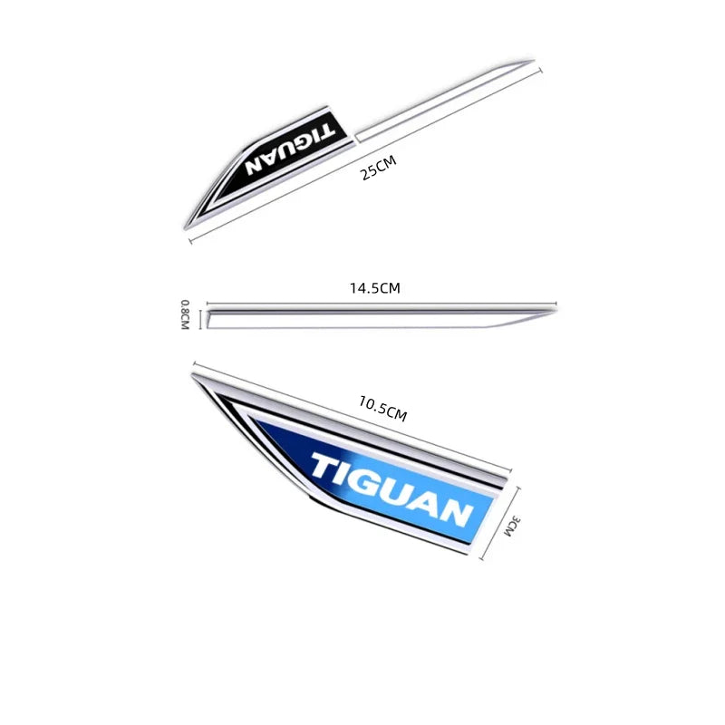 2pcs car accessory Side Doors Blade car stickers