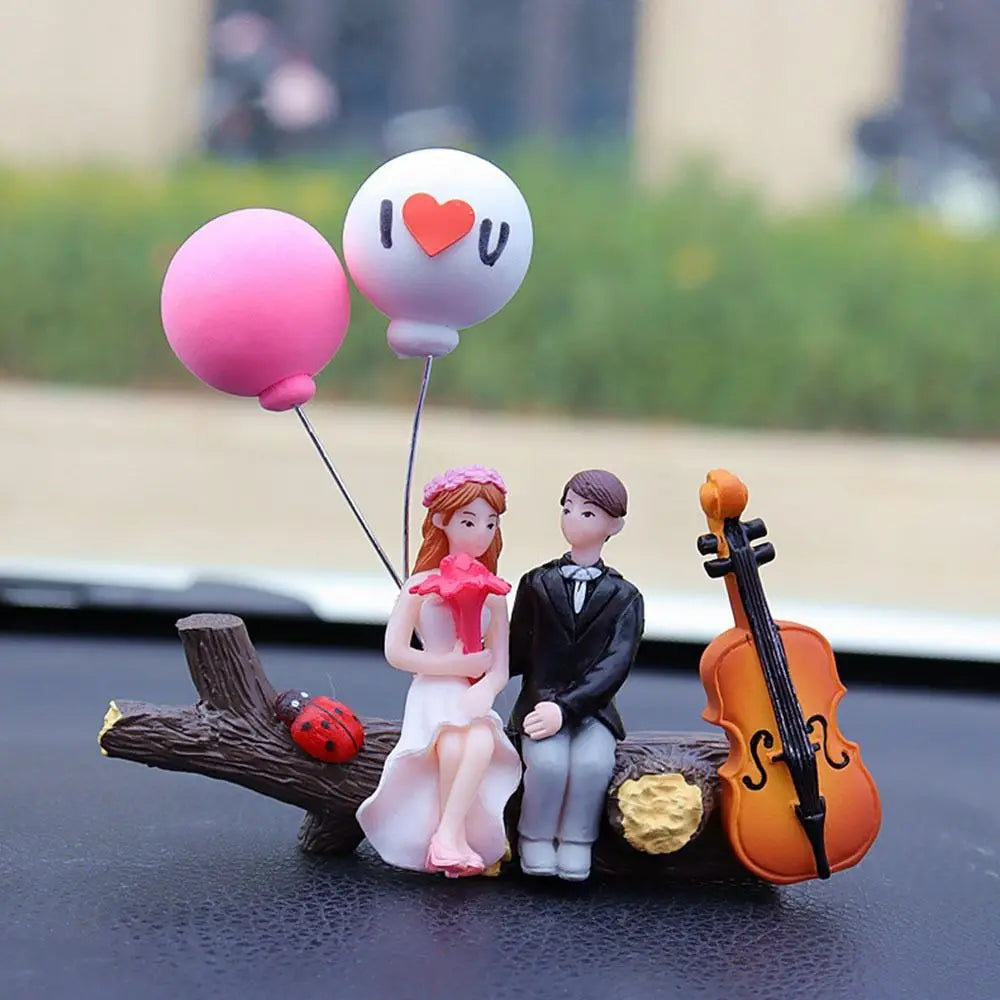 Car Decoration Cartoon Cute Couples Action Figure Figurines