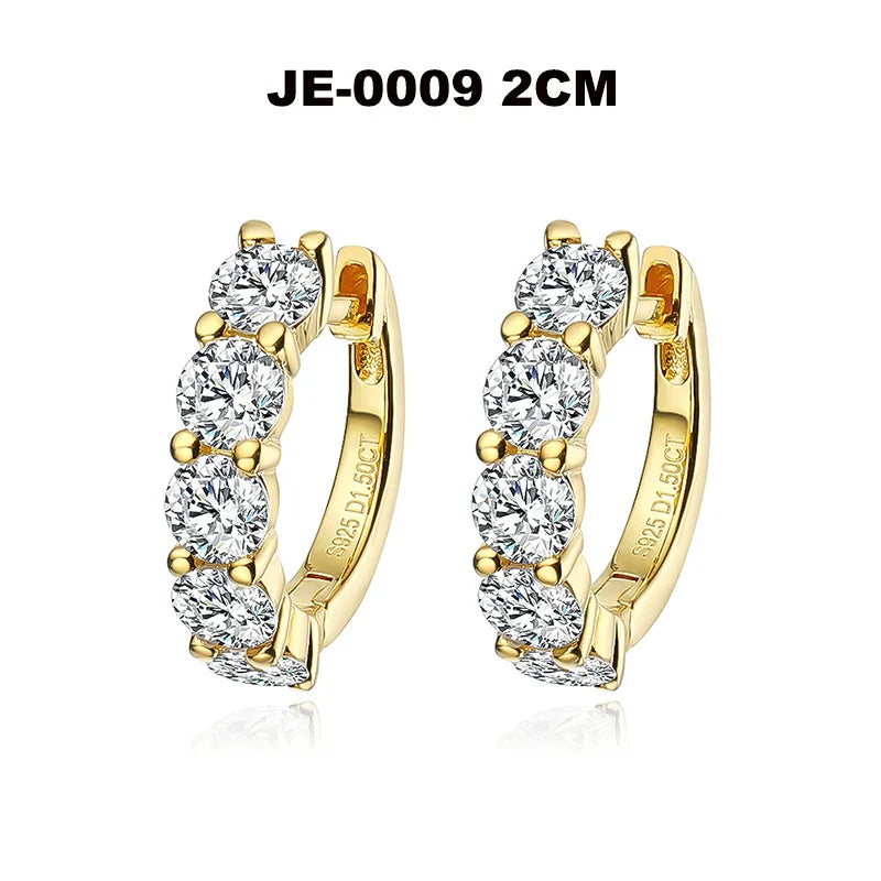 Smyoue 18k 3cttw Moissanite Hoop Earring for Women