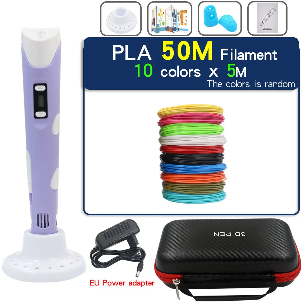 Creative 3D Printing Pen for Kids - LCD