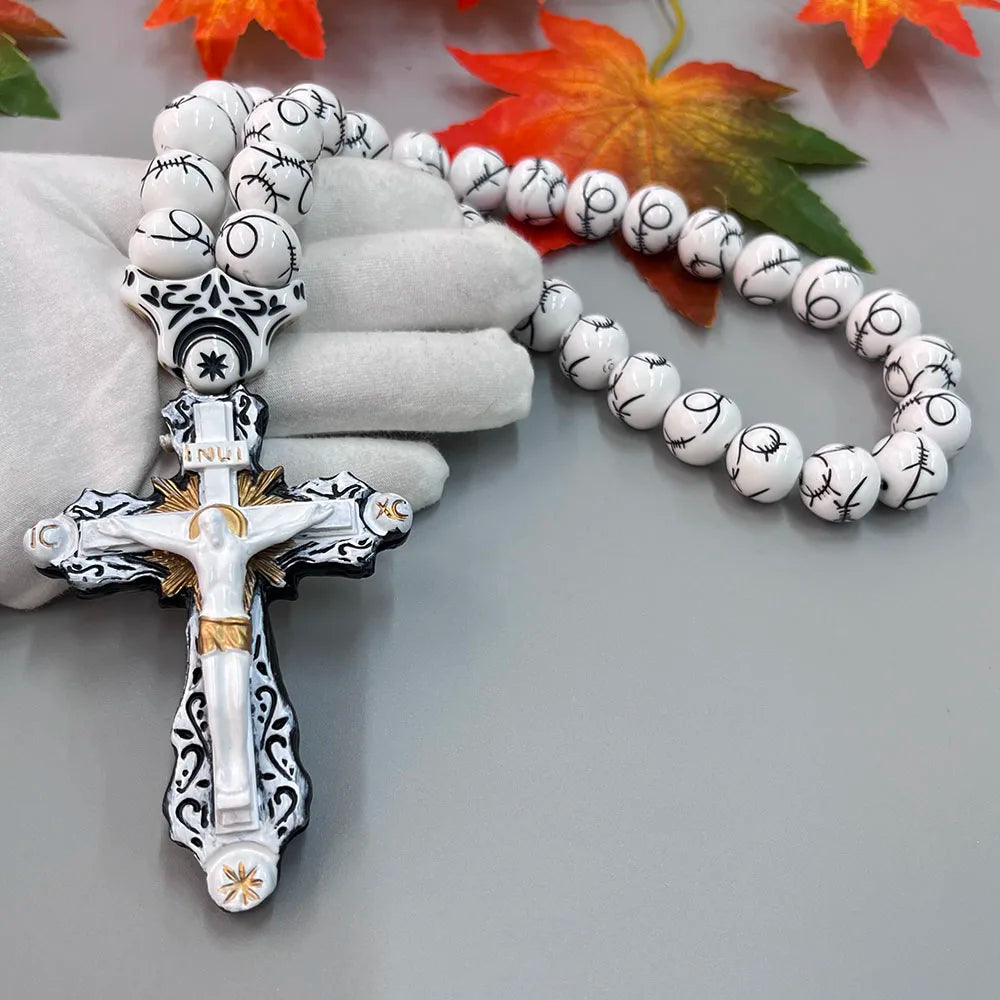 GS111 Cross Holy Image Resin Paintings Fine Beads