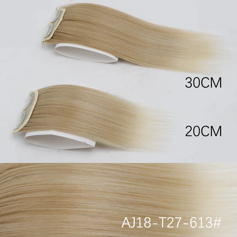 AZQUEEN Synthetic 20cm/30cm Invisible Straight Pads Clip In