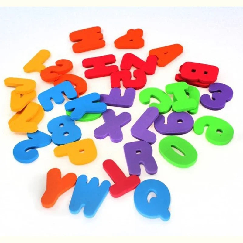 36Pcs/Set Alphanumeric Letter Bath Toy 3D Puzzle Baby