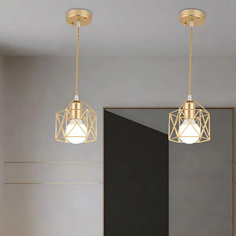 Pendant Lights E27 Hanging Lamp Iron Body Indoor