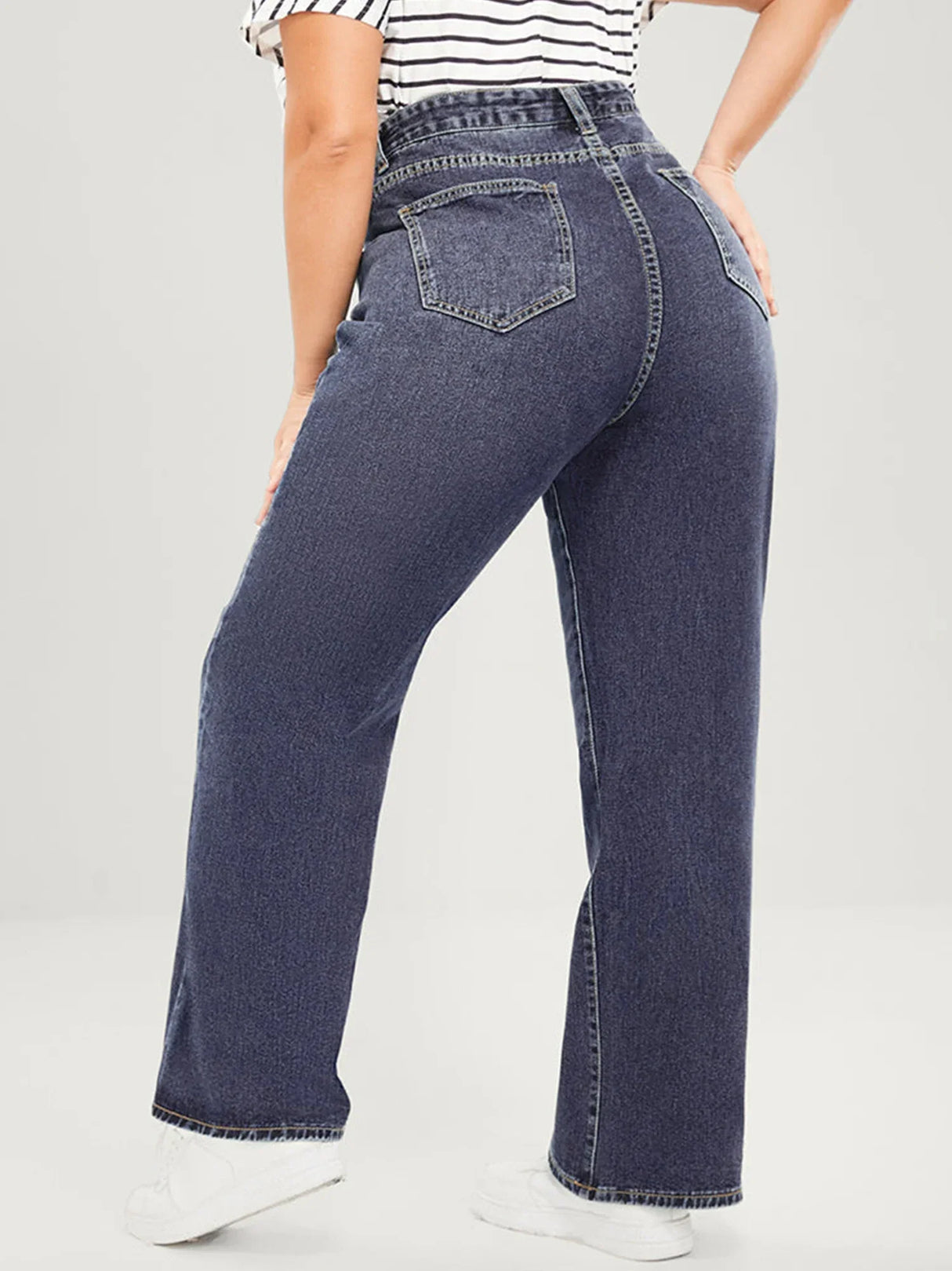 Plus Size Wide Leg Jeans for Women Stretchy