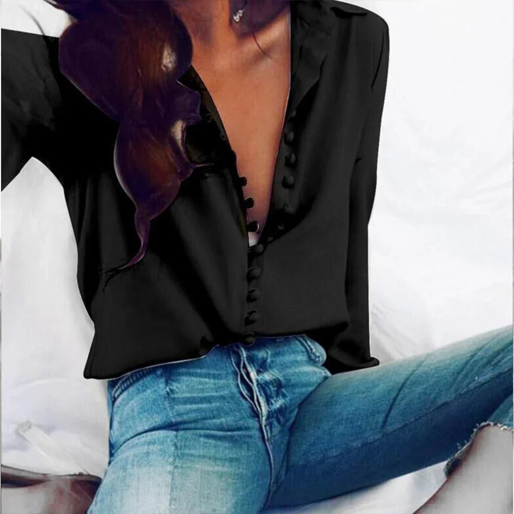 L5XL Plus Size Blouse Tops Women 2023 Autumn