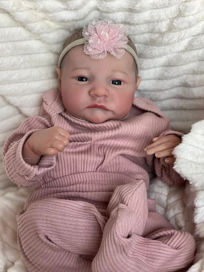 NPK19inch Awake Reborn Baby Doll Already Painted Finished