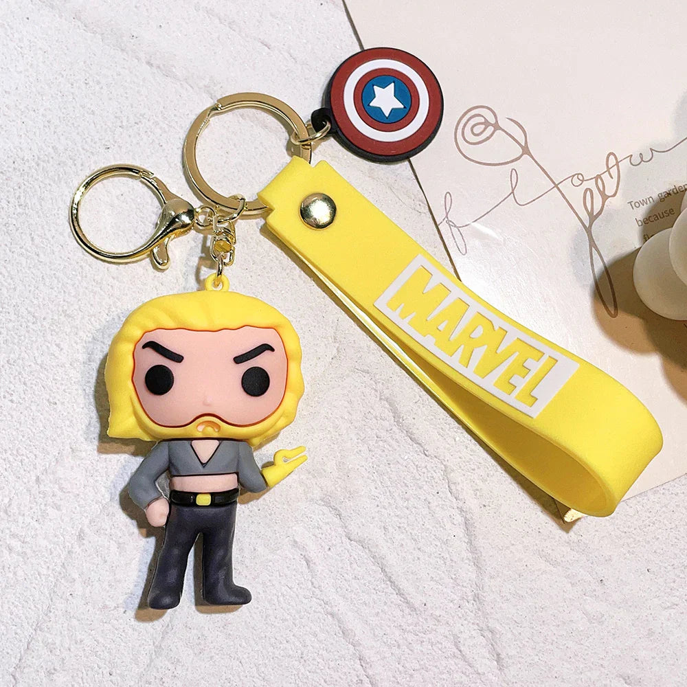 Marvel Keychain Silicone Bag Keyring For Women Disney