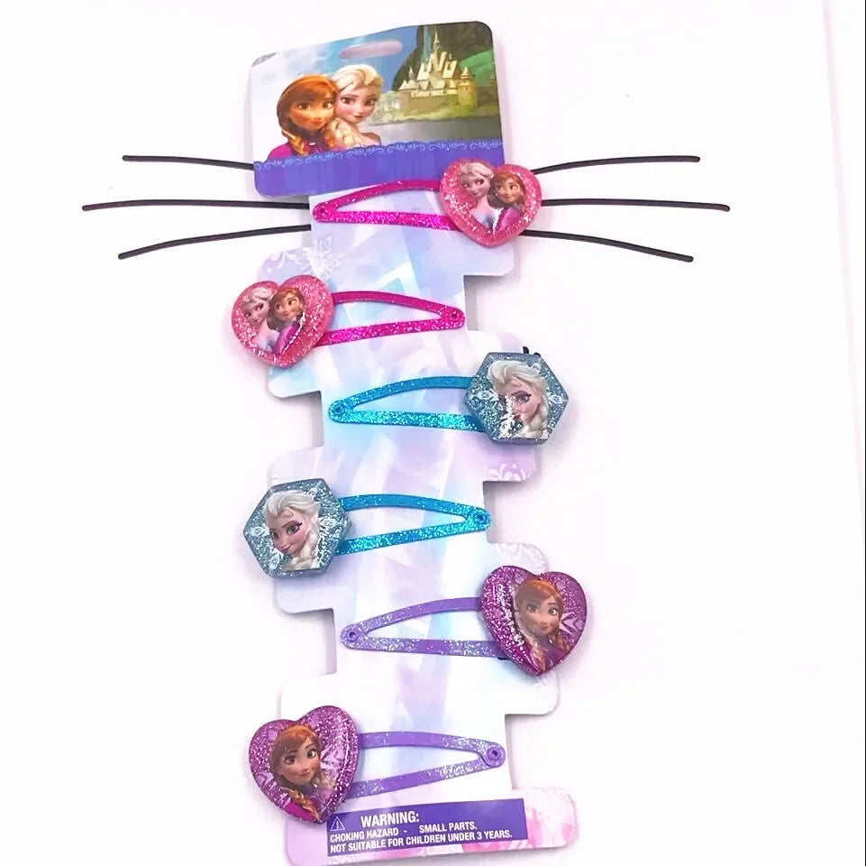 6PCS/Lot Hair Accessories Princess Elsa Anna Elastic Hair