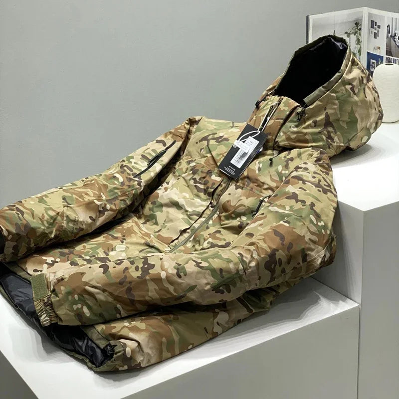 Thickened Men's Down Jackets Hooded Windproof Outdoor Warmth