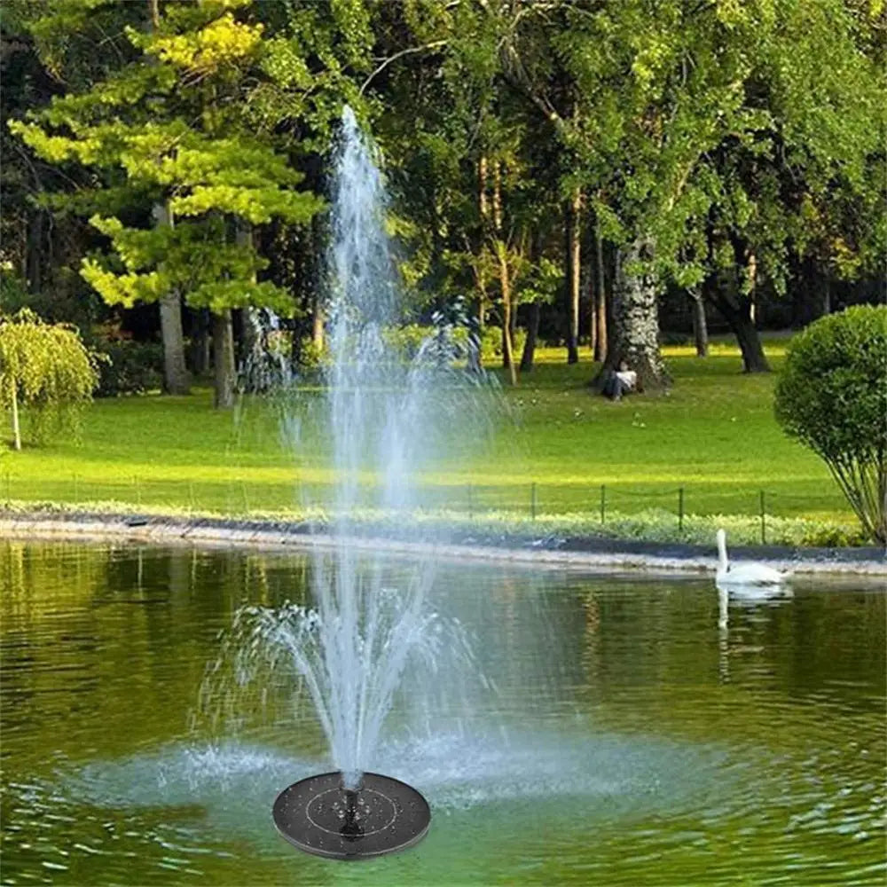 Solar Water Fountain Floating Bird Bath Waterfall Garden