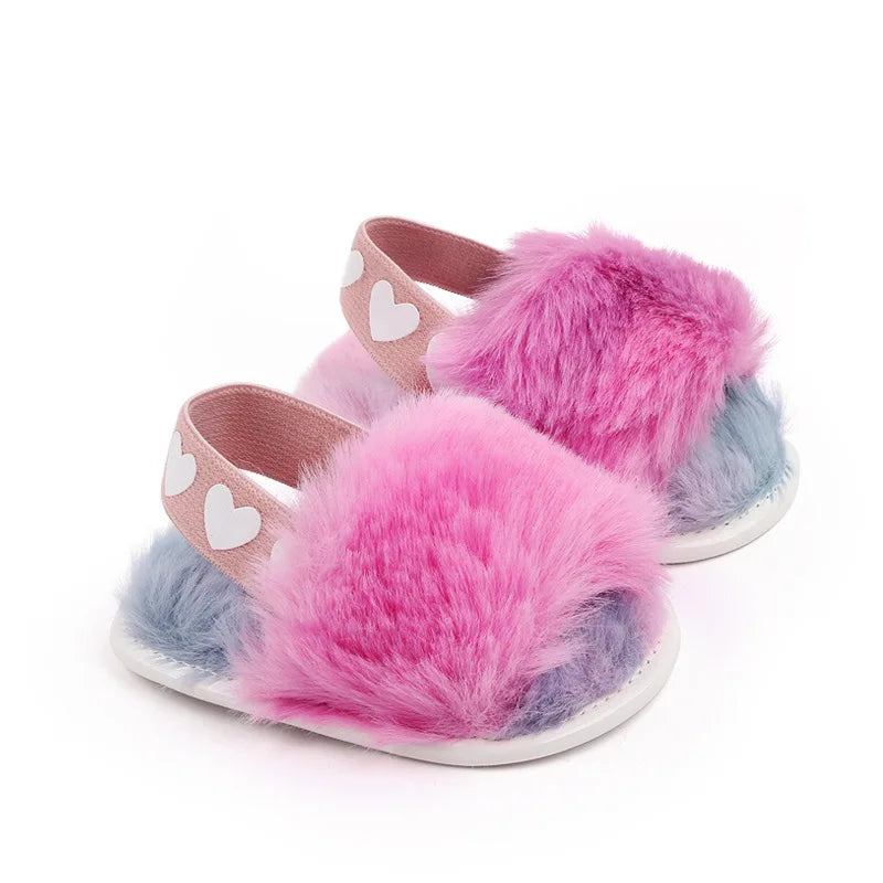 Fashion Faux Fur Baby Shoes For Newborn Spring