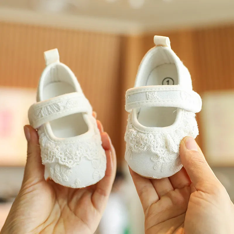 Cute White Lace Baby Girl Princess shoes Baby