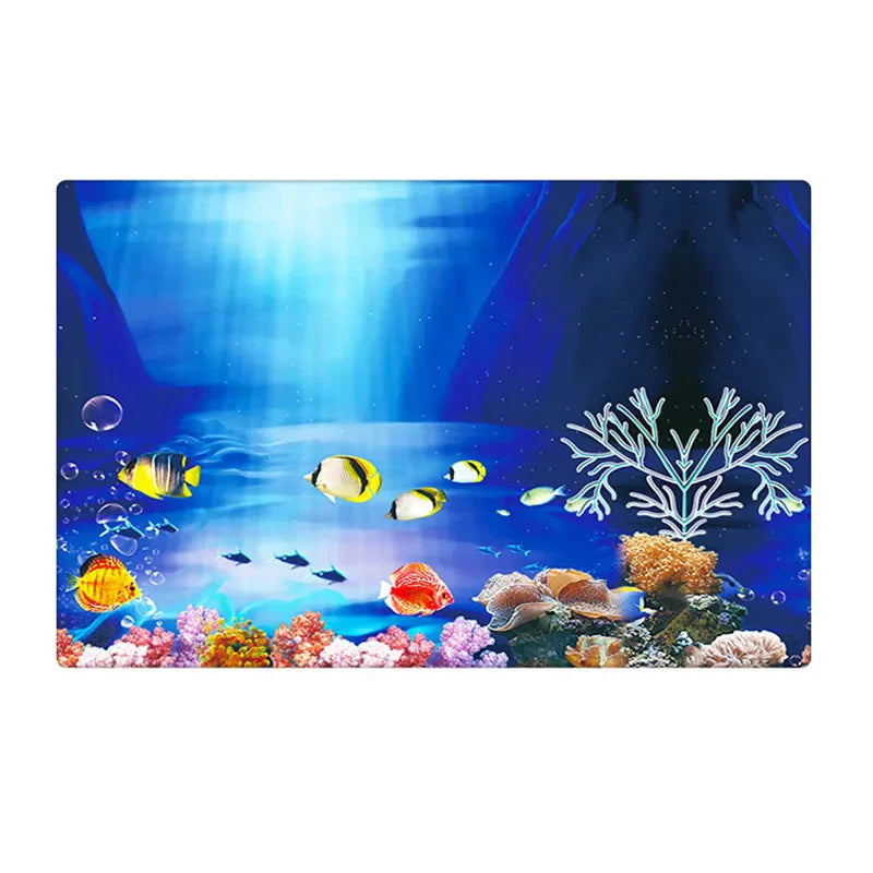 Aquarium Background Decoration Sticker Fish Tank Landscape Sticker