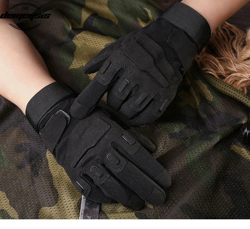 Tactical Full Finger Gloves Outdoor Sports Bicycle Antiskid